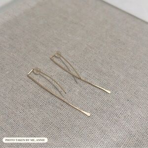 Gold Double Line Earrings for Sale!